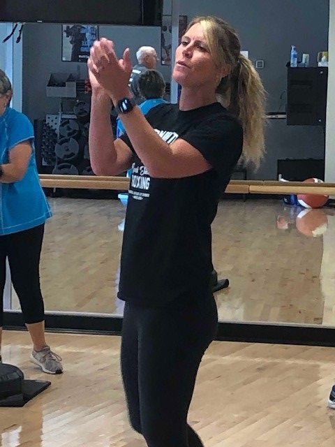 Molly Smeltzer leading the class